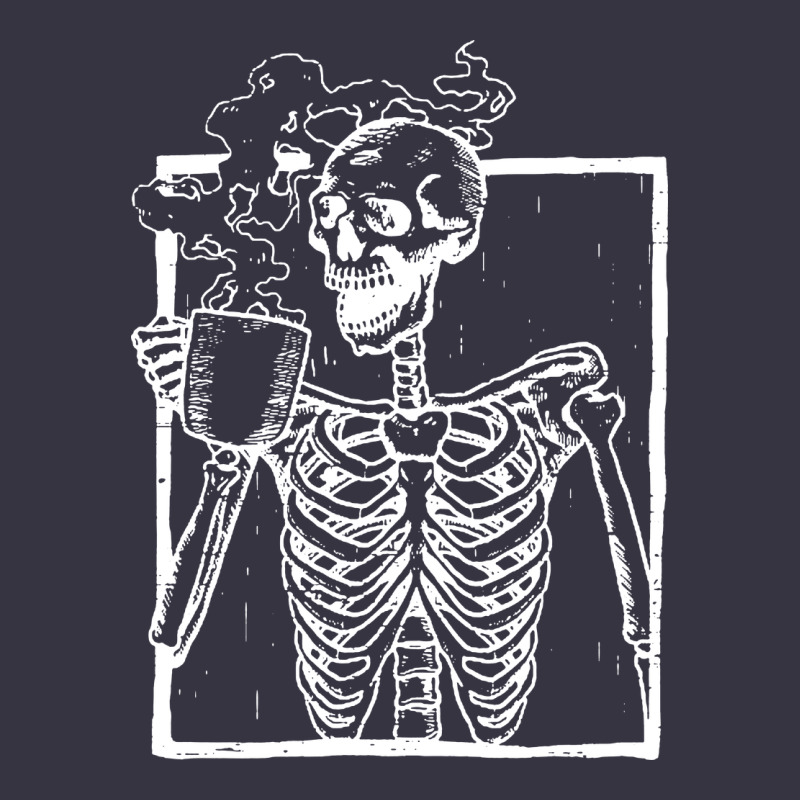 Distressed Skeleton Vintage Smiling Skull Drinking Coffee Vintage Hoodie by artisFamous | Teevron