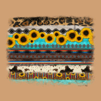 Sunflower Aztec Serape Cowhide Background Vintage Tee | Teevron