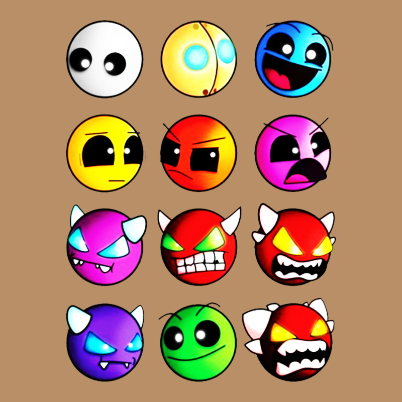 Geometry Dash Difficulty  Faces Vintage Hoodie by artisFamous | Teevron