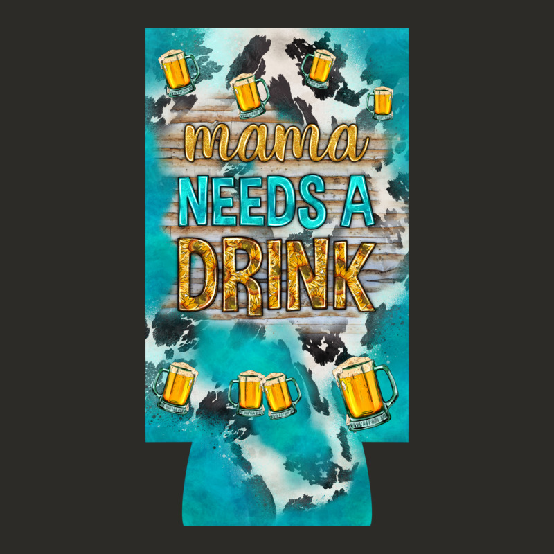 Mama Needs A Drink Slim Can Cooler Mother's Day Heavy Core Tee by HowdyJamesFarm | Teevron