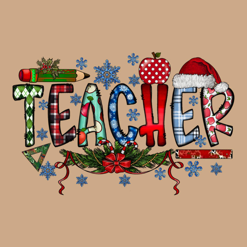 Teacher Christmas Vintage Hoodie by CowhideDigitalArt | Teevron