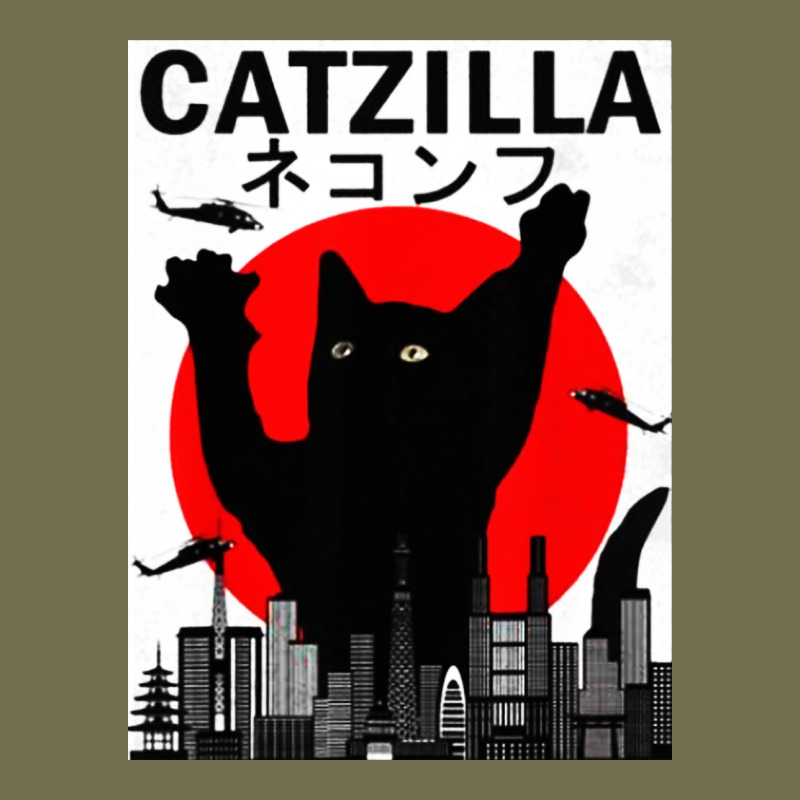 Vintage Catzilla Japanese Sunset Style Vintage Hoodie by artisFamous | Teevron