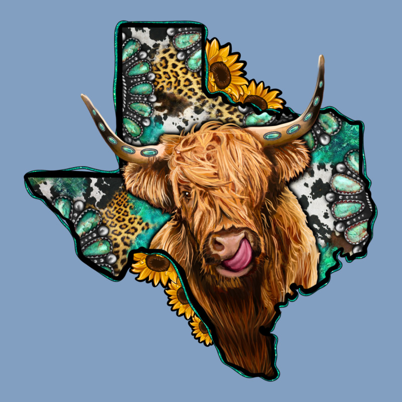 Texas Map Highland Cow Urban Hoodie by Jasminsmagicworld | Teevron