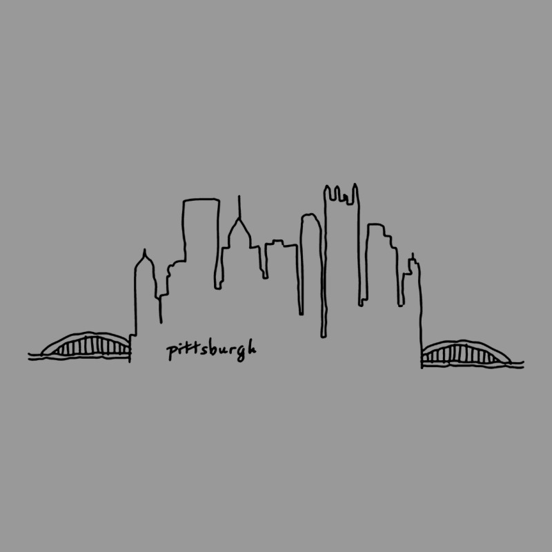Pittsburgh Skyline City Vintage Hoodie by artisFamous | Teevron