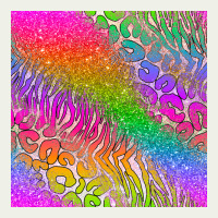 Neon Glitter Leopard Seamless Pattern Urban Heavy Tee | Teevron