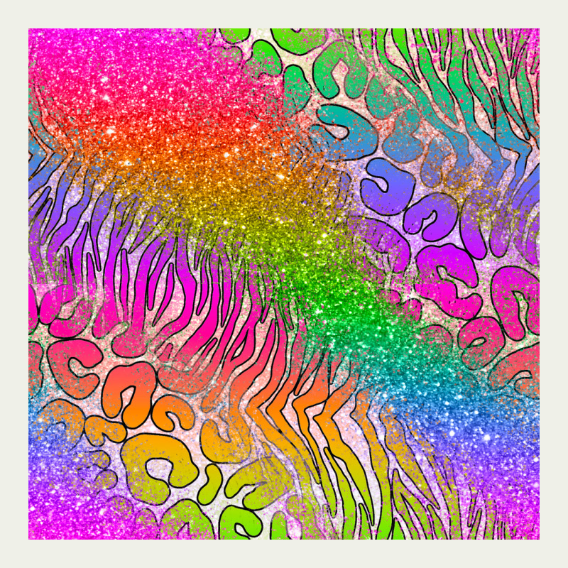 Neon Glitter Leopard Seamless Pattern Urban Heavy Tee by BundleAndBundleShop | Teevron