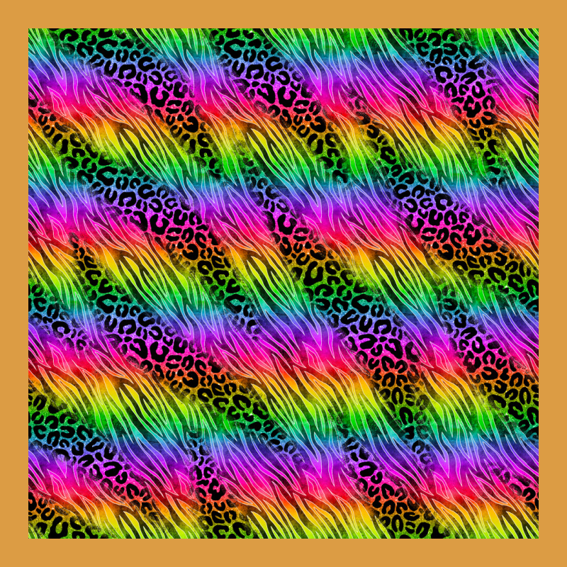 Neon Rainbow Leopard Zebra Seamless Pattern Urban Heavy Tee by BundleAndBundleShop | Teevron