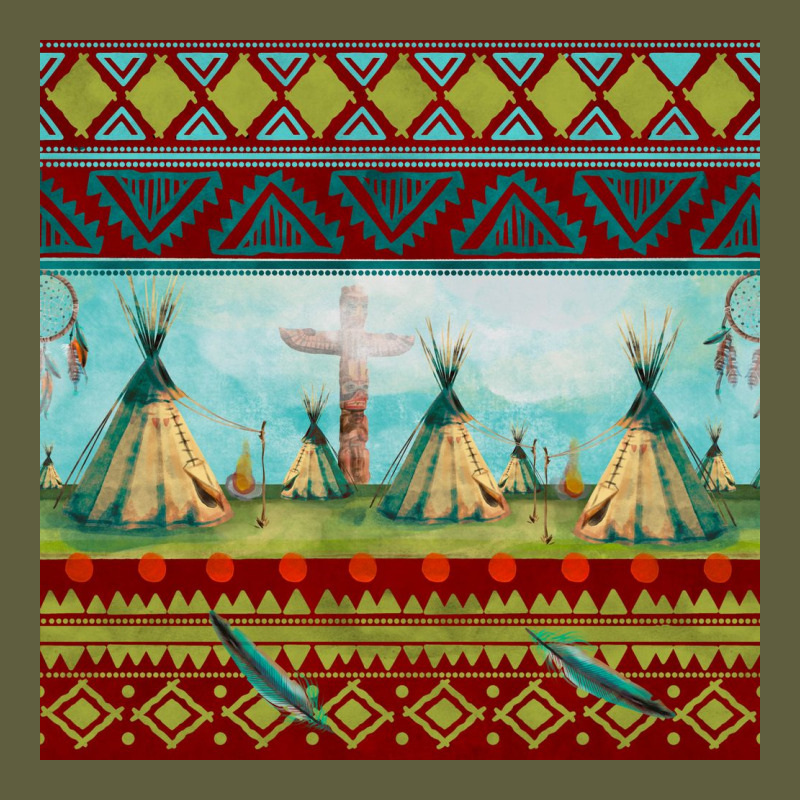 Teepe Tent Dreamcatcher Totem Pole Seamless Patter Vintage Tee by FaDigitalArtStudio | Teevron