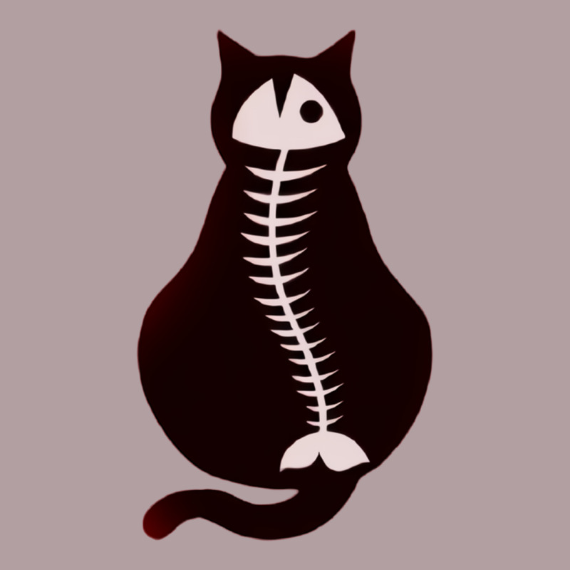 Cat With Fish Bone Vintage Hoodie by artisFamous | Teevron