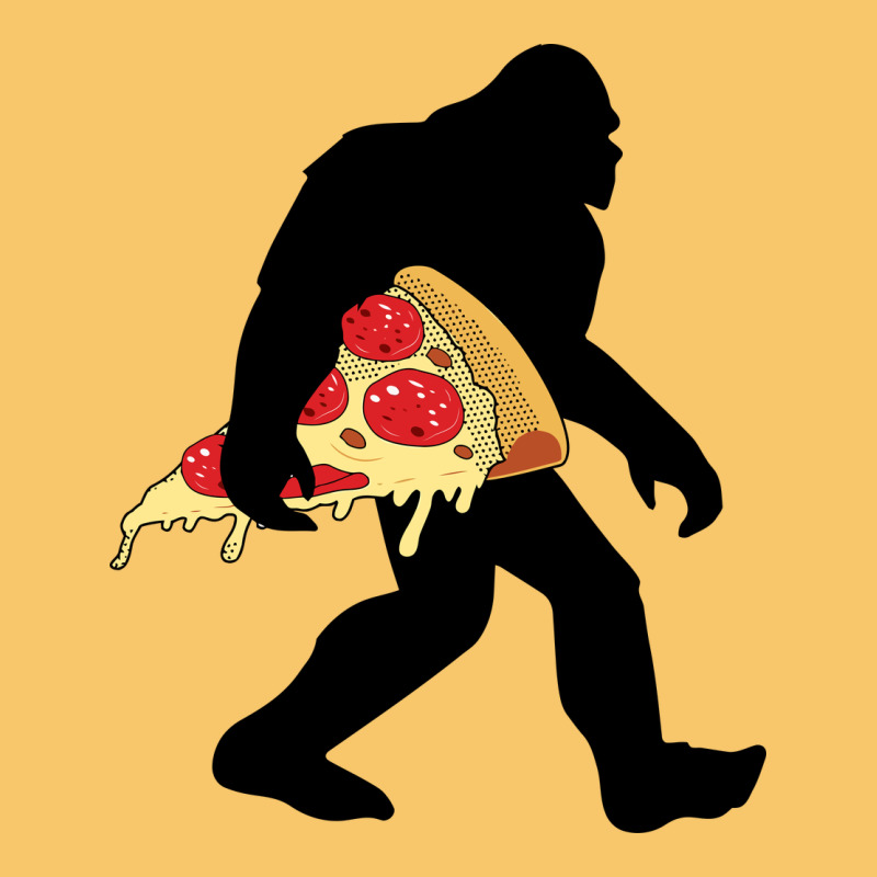 Bigfoot Carrying Pizza Vintage Hoodie by artisFamous | Teevron