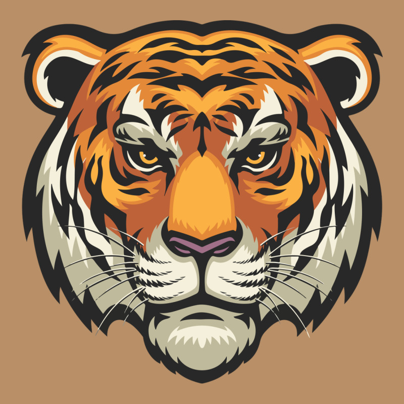 Tiger Vector Face Vintage Hoodie by artisFamous | Teevron