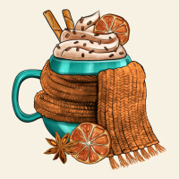 Winter Coffee Cup With Scarf Vintage Tee | Teevron