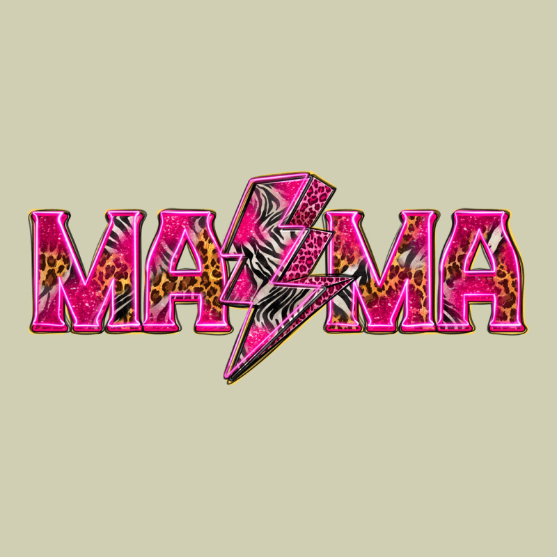 Mama Neon Lightning Bolt Mother's Day Heavy Core Tee by HowdyJamesFarm | Teevron