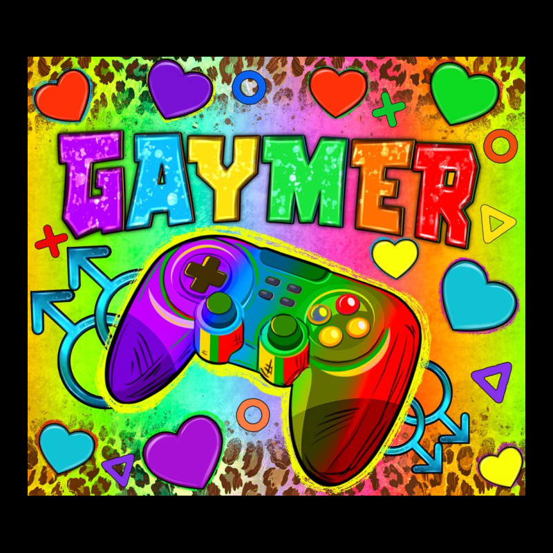 Lgbtq+ Gaymer With Hearts Tumbler Ladies Tee by BundleAndBundleShop | Teevron