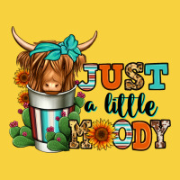 Just A Little Moody Coffee Cup Long Haired Cow Premium Sweatshirt | Teevron