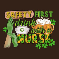 Safety First Drink With A Nurse St. Patrick's Day Heavy Core Tee | Teevron