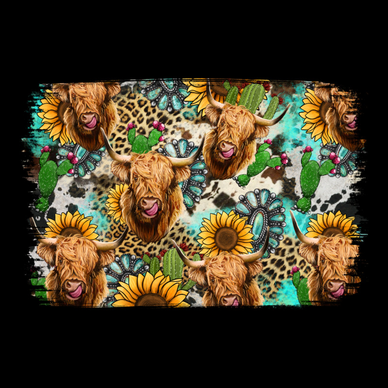Highland Cow Western Background Urban Hoodie by Jasminsmagicworld | Teevron