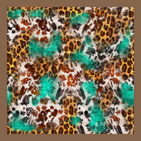 Western Turquoise Glitter Cowhide Leopard Seamless Premium Tee | Teevron