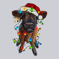 Highland Cow Calf With Christmas Lights Heavyweight Sweatshirt | Teevron