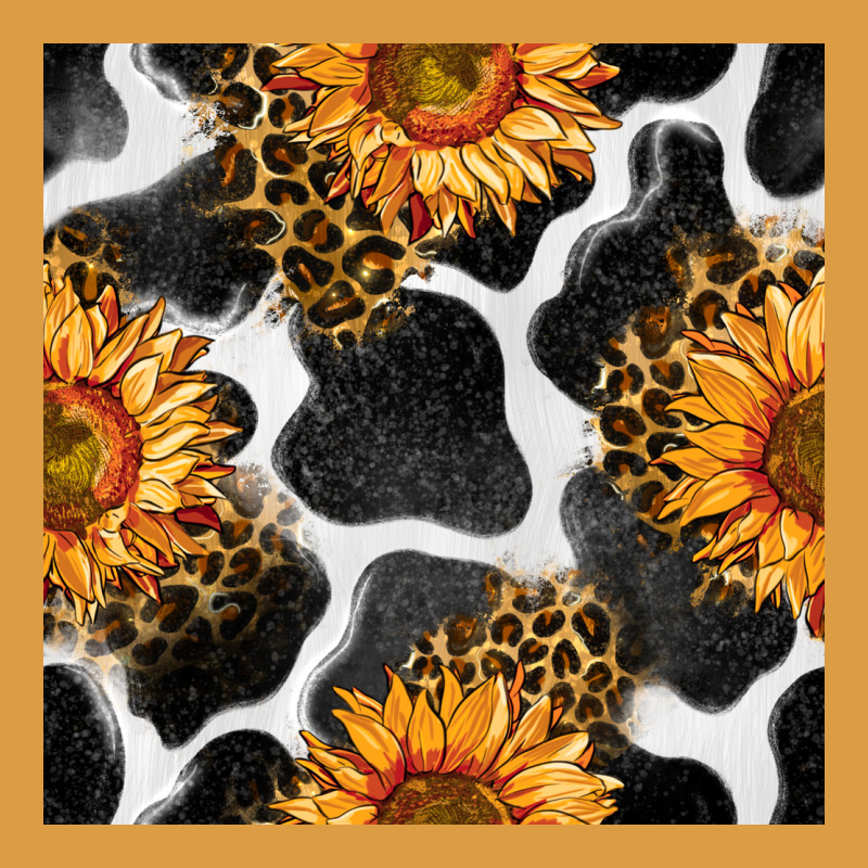 Cowhide Leopard Sunflower Seamless Pattern Urban Heavy Tee by BundleAndBundleShop | Teevron