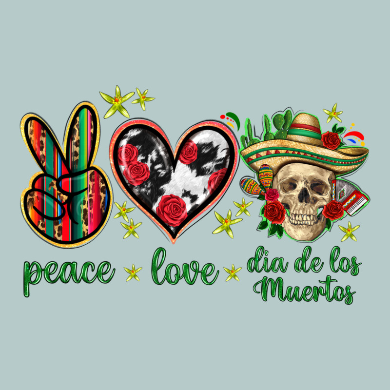 Peace Love Dia De Los Muertos Mexico Heavy Core Tee by HowdyJamesFarm | Teevron