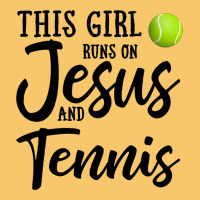 This Girl Runs On Jesus And Tennis Vintage Hoodie | Teevron