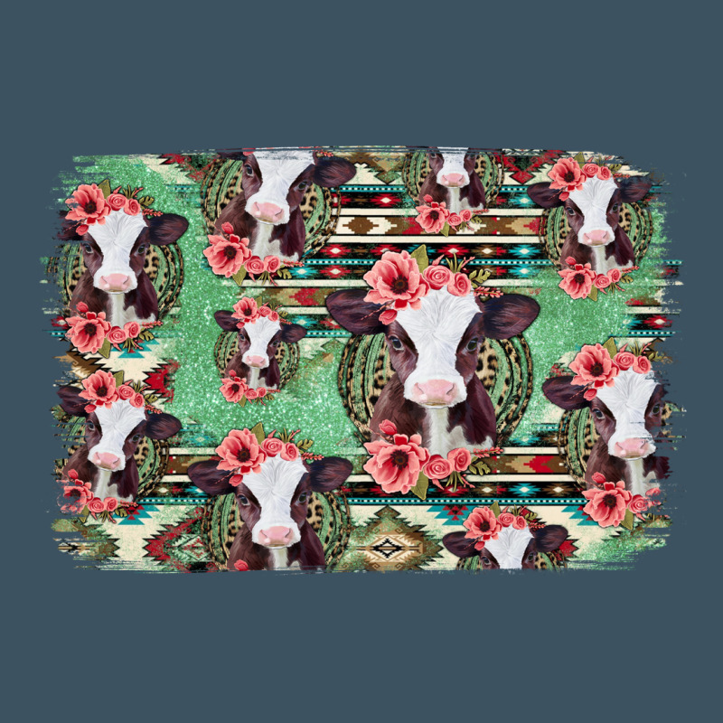 Baby Cow Floral Aztec Background Urban Hoodie by Jasminsmagicworld | Teevron
