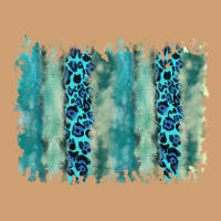 Turquoise Leopard Watercolor Brushstroke Background Vintage Tee | Teevron