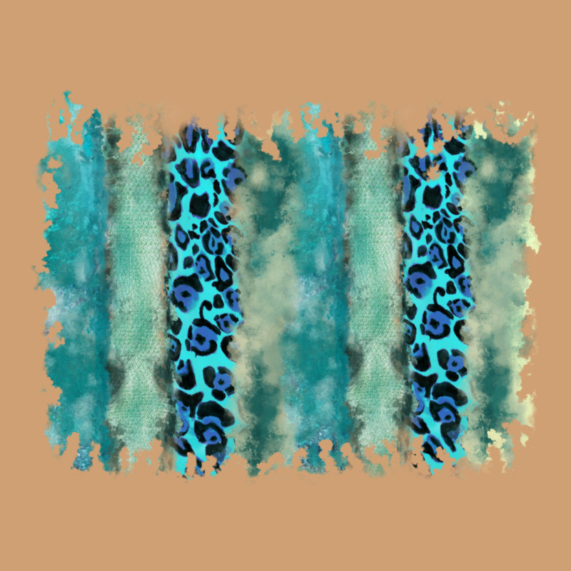 Turquoise Leopard Watercolor Brushstroke Background Vintage Tee by RanaPortraitStore | Teevron