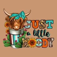 Just A Little Moody Coffee Cup Long Haired Cow Heavyweight Hoodie | Teevron