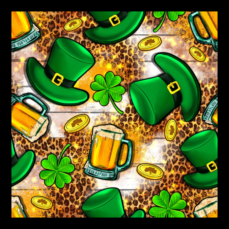 St. Patricks Day Hat Digital Paper Ladies Tee by BundleAndBundleShop | Teevron