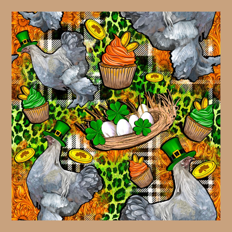 St. Patricks Chicken With Cupcake Leopard Vintage Tee by FaDigitalArtStudio | Teevron