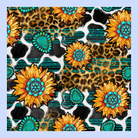 Gemstone Sunflower Leopard Seamless Pattern Urban Heavy Tee | Teevron