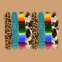 Serape Leopard Tooled Leather Cowhide Background Vintage Tee | Teevron