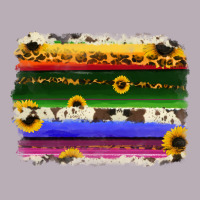 Serape Sunflowers Leopard Cowhide Background Vintage Tee | Teevron