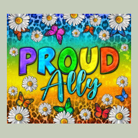 Lgbtq+ Proud Ally With Daisy Tumbler Ladies Tee | Teevron