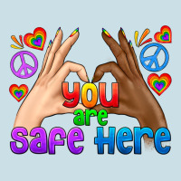 Lgbtq+ You Are Safe Here Ladies Tee | Teevron
