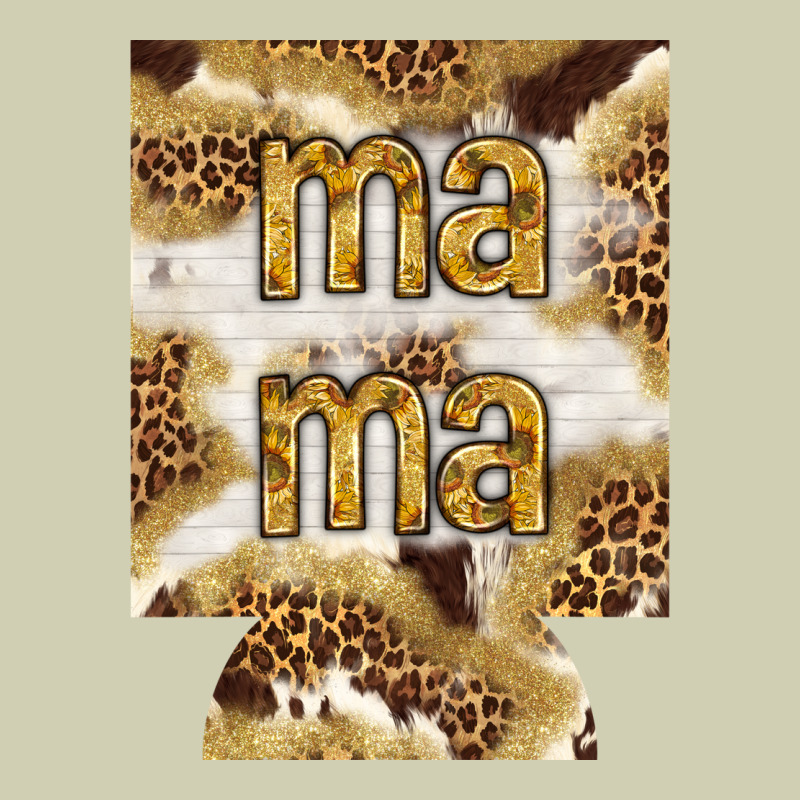 Mama With Leopard And Cowhide Regular Can Cooler Heavy Core Tee by HowdyJamesFarm | Teevron