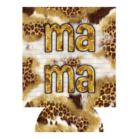 Mama with leopard and cowhide regular can cooler | Teevron