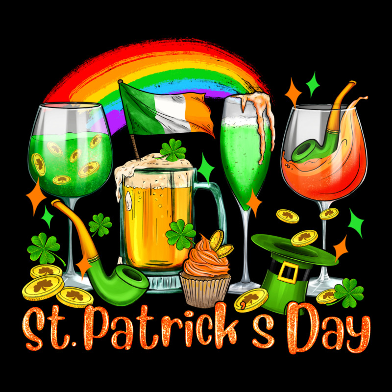 St. Patrick's Wine Glasses Premium Tee by OliviaCreatesArt | Teevron