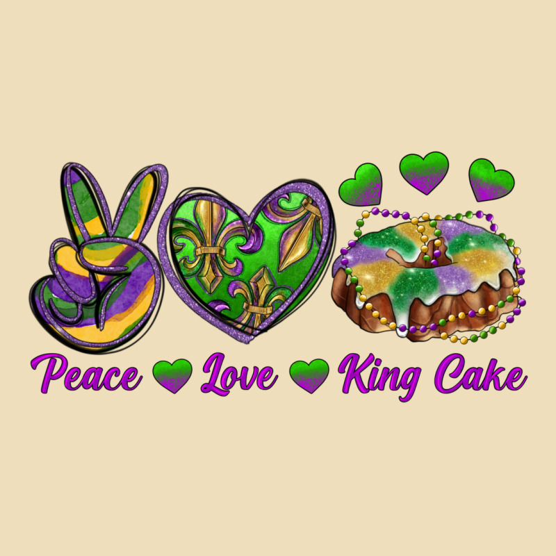 Peace Love Mardi Gras King Cake Premium Hoodie by RanaPortraitStore | Teevron