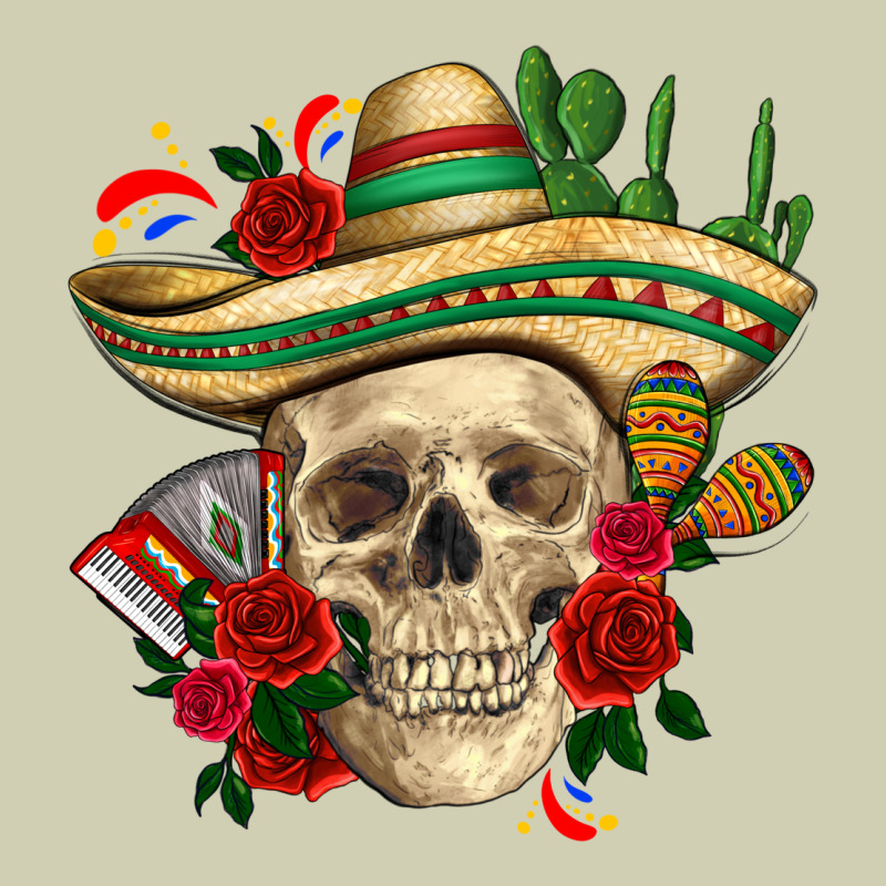 Di De Los Muertos With Roses Mexico Heavy Core Tee by HowdyJamesFarm | Teevron