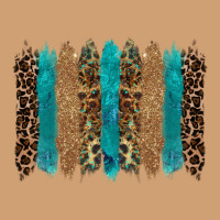 Glitter Turqoise Leopard Tooled Leather Background Vintage Tee | Teevron