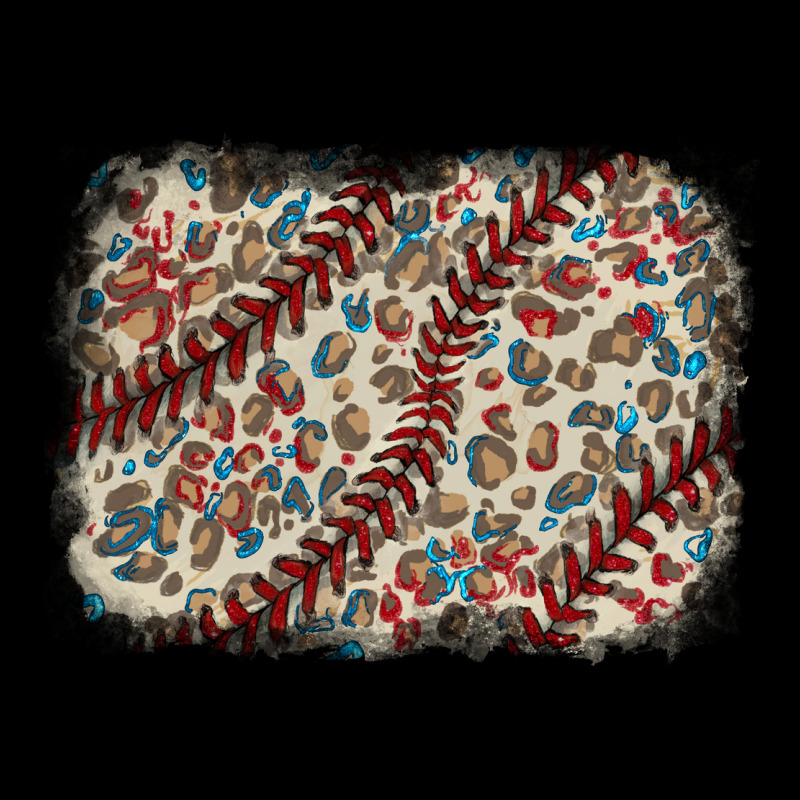 Baseball Leopard Glitter Background Heavy Core Tee by HowdyJamesFarm | Teevron
