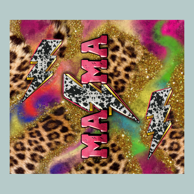 Colorful Leopard Lightning Bolt Tumbler Mother's Heavy Core Tee by HowdyJamesFarm | Teevron