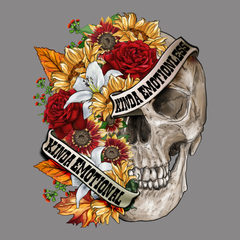 Skull Kinda Emotionless Kinda Emotional Vintage Tee by FaDigitalArtStudio | Teevron