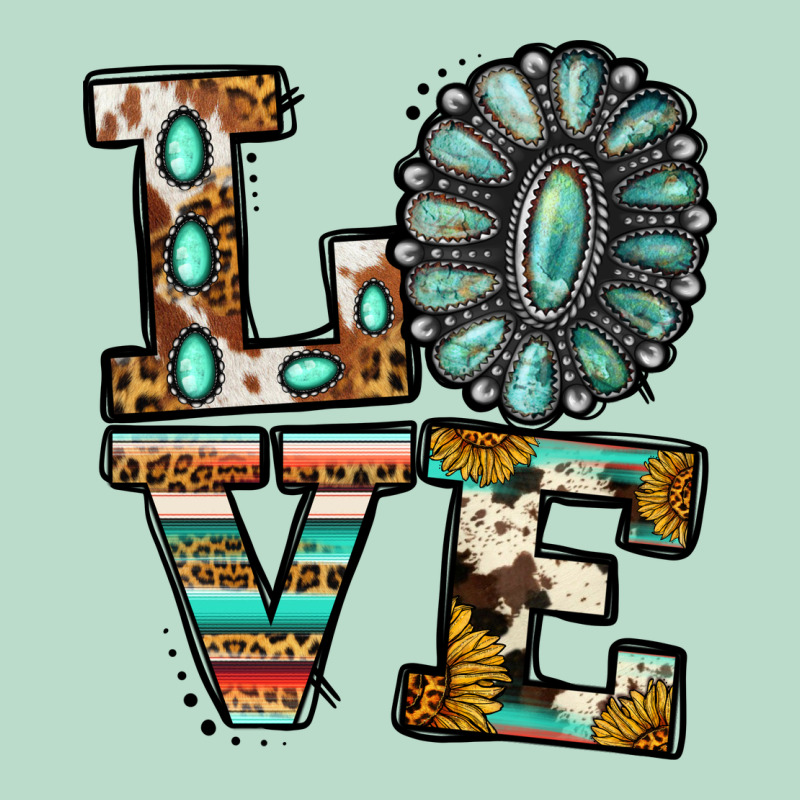 Turquoise Serape Love Premium Hoodie by Jasminsmagicworld | Teevron