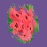 Watermelon Glitter Watercolor Brushstrokes Patch Vintage Tee | Teevron