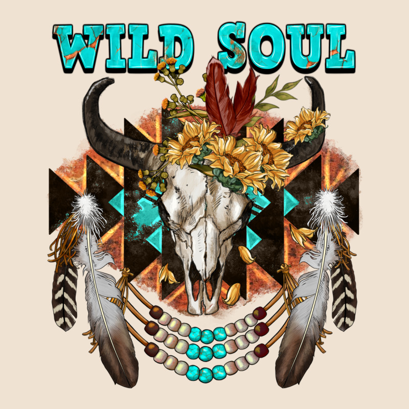 Wild Soul Bull Skull Urban Heavy Tee by FaDigitalArtStudio | Teevron