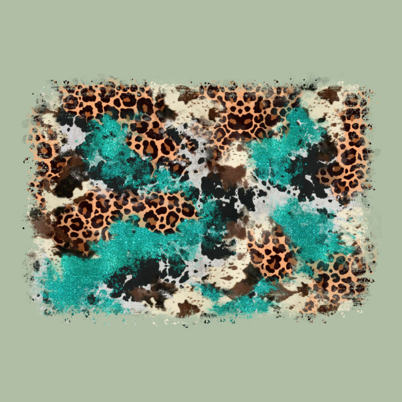 Cowhide Turquoise Glitter Urban Heavy Tee by FaDigitalArtStudio | Teevron
